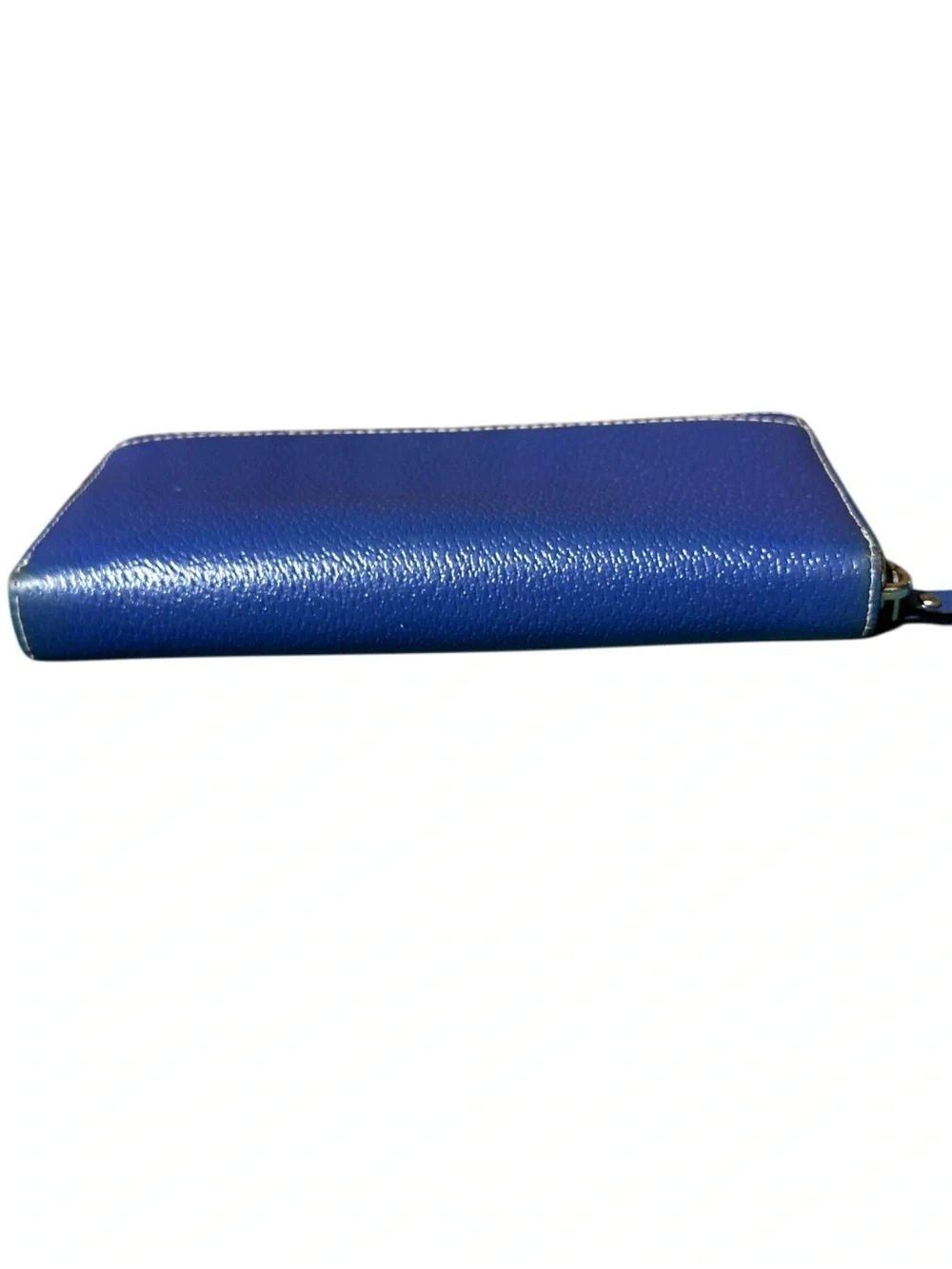 KATE SPADE Pebbled Leather Zip Around Wallet Blue Still Good For Some More Fun
